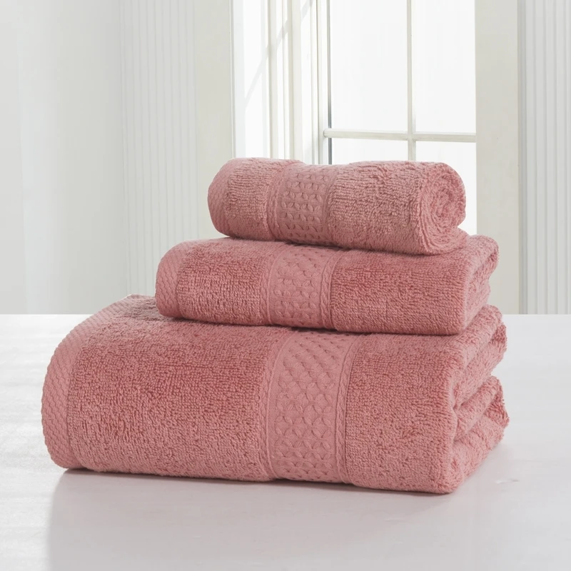 Solid color machine washable cotton towel bath towel square towel for bathing and washing face bathroom bathroom clean absorbent