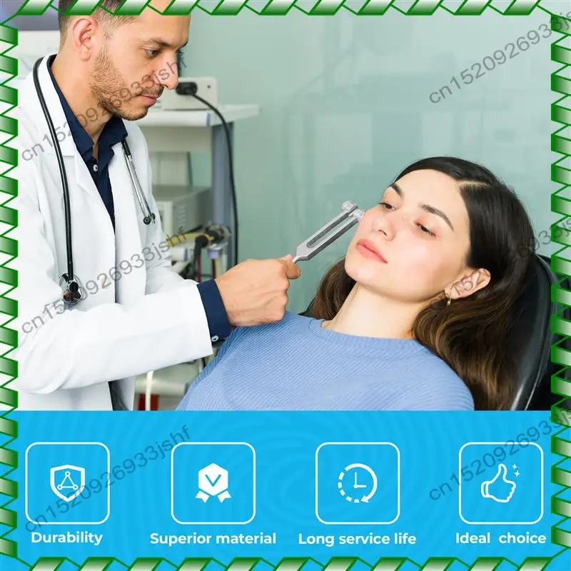 -BOFF (128 Hz, 256 Hz, 512 Hz) stemvorkset, stemvorken met reflexhamer voor chakra/genezing/geluidstherapie/DNA-reparatie