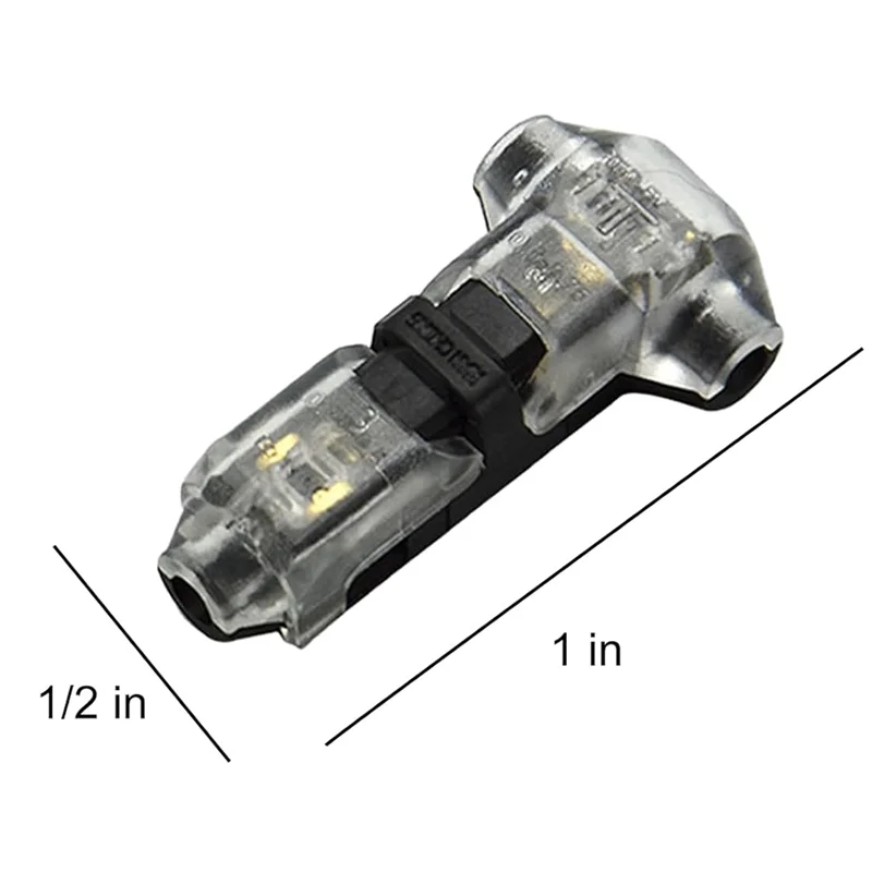 AT19-For Wiring Automotive Splice T Tap Wire Connectors 10Packs Mini 24-20 AWG Quick Cable Splitter