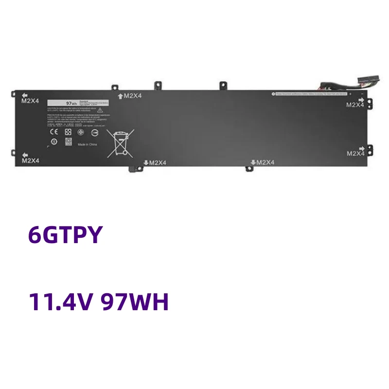 gtpie h5h20 bateria do portatil para dell xps 15 9570 9560 7590 para notebook dell precisao 5520 5530 serie 56wh 97wh 6 01