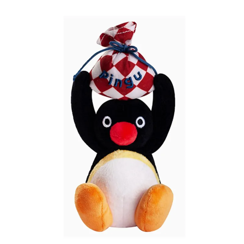 New Kawaii Cute Pingu Pinga Penguin Plush Keychain Chians Kids Stuffed Toys Small Pandent For Children Gifts 16CM