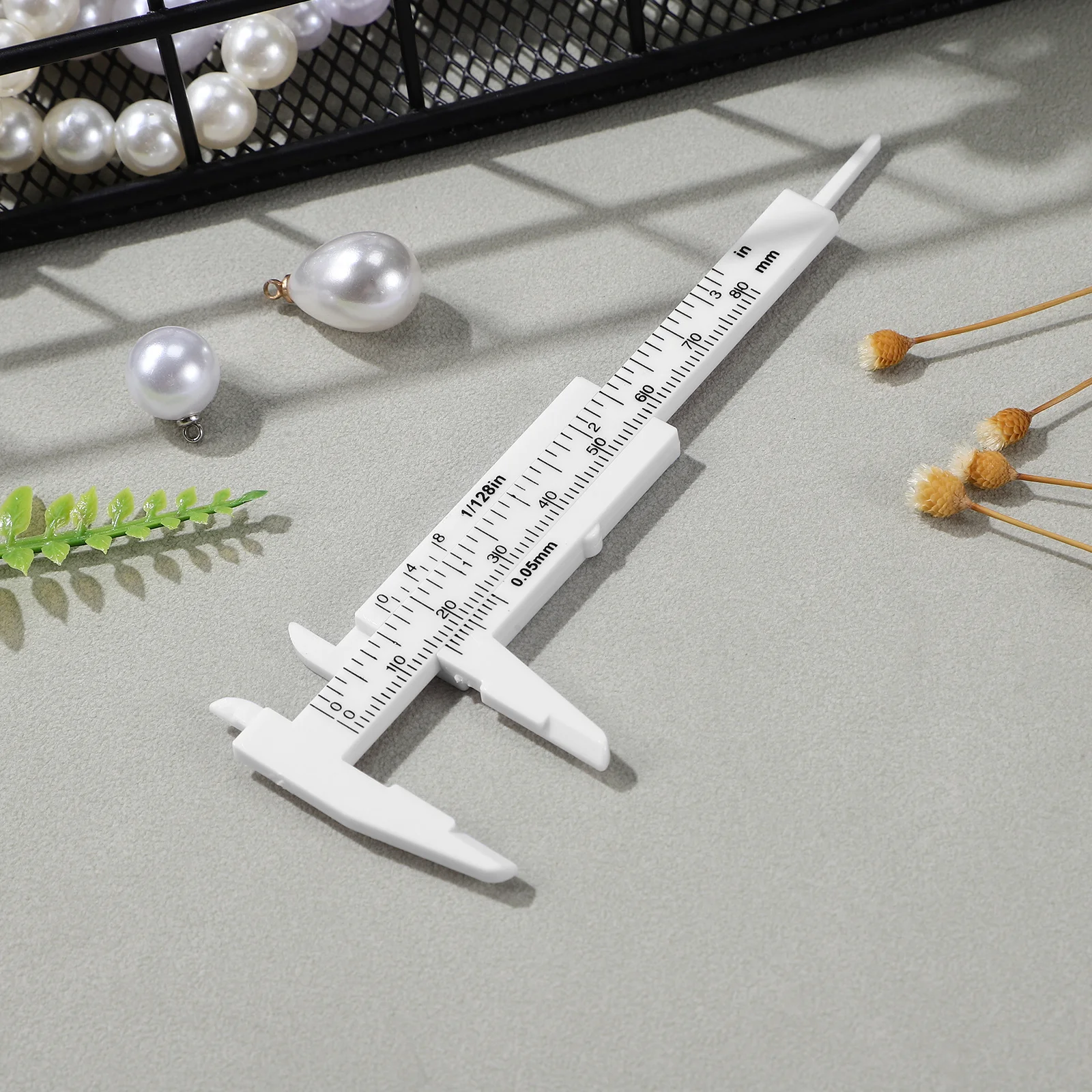 ミニ 80 ミリメートルプラスチックノギス軽量測定ツール内部外部段差深さ測定ゲージボタン