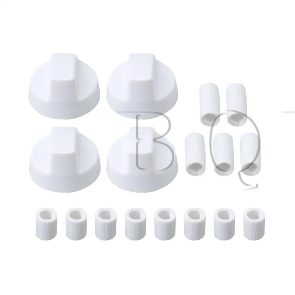 

BQLZR 40 Pieces White Generic Design Stove/Oven Control Knob With 120 Adapters