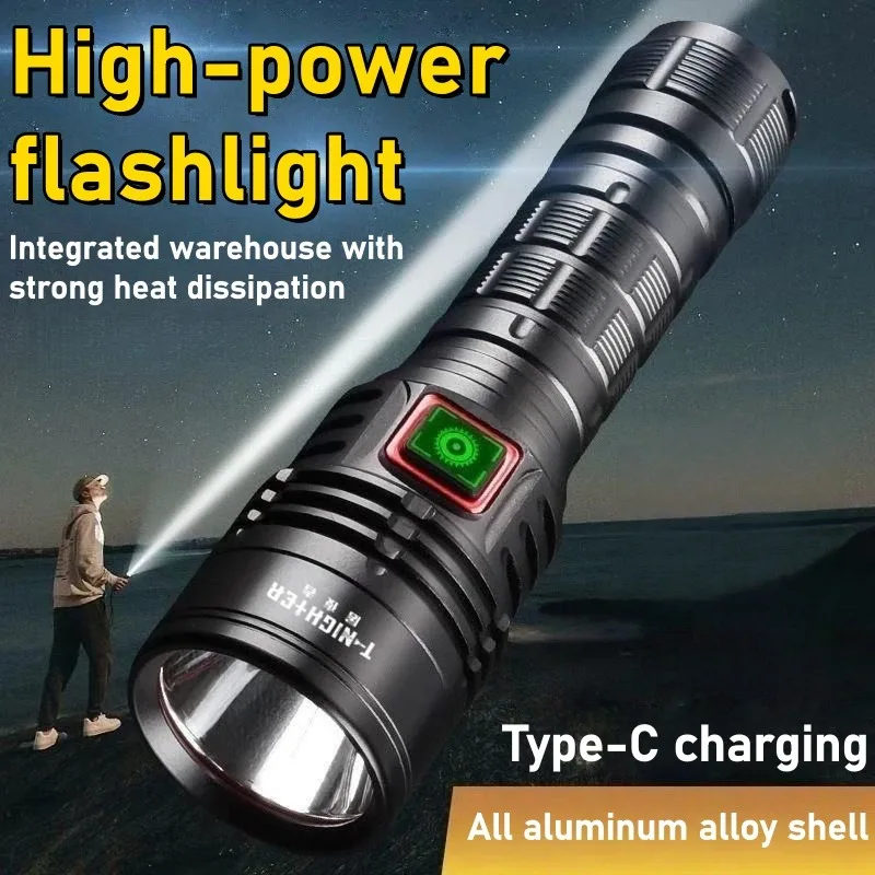 

Ультраяркий портативный маленький светодиодный фонарик, перезаряжаемый, из алюминиевого сплава, для кемпинга, походов и охоты