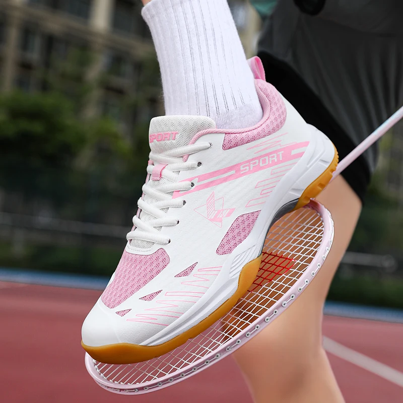 Professional Badminton Competição Sapatos para Homens e Mulheres, Brand Tennis Sneakers, Respirável Training Shoes