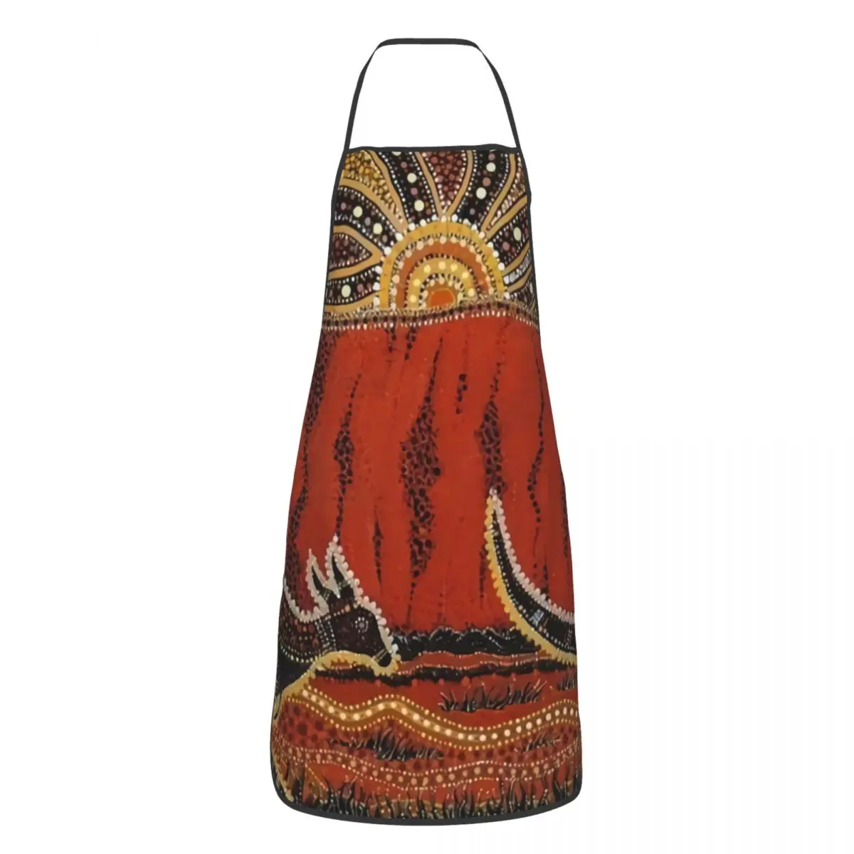 Custom Bib Australian Aboriginal Art Apron Men Women Unisex Adult Chef Cooking Kitchen Tablier Cuisine Gardening