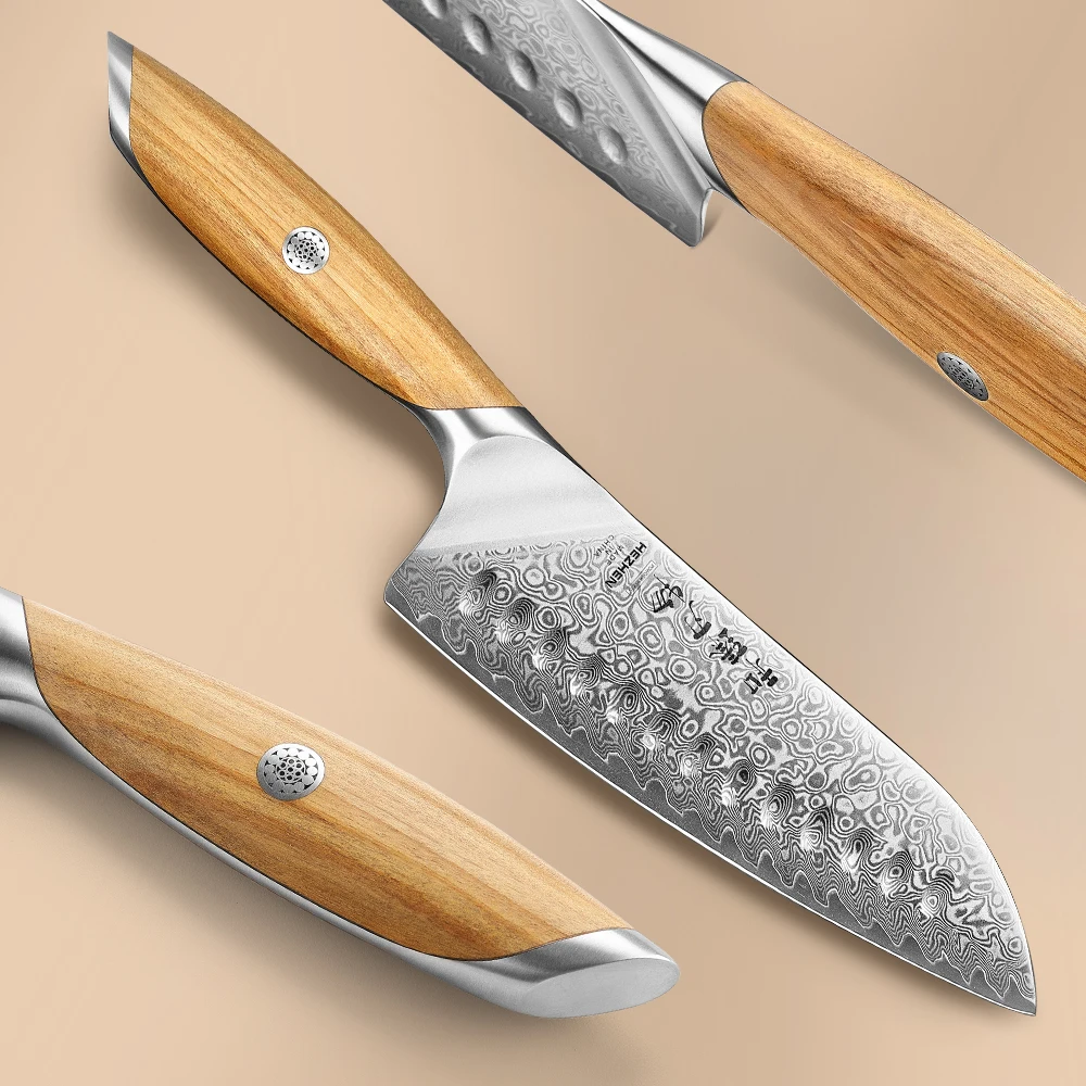 Hezhen Flagship 7" Santoku — photo 5