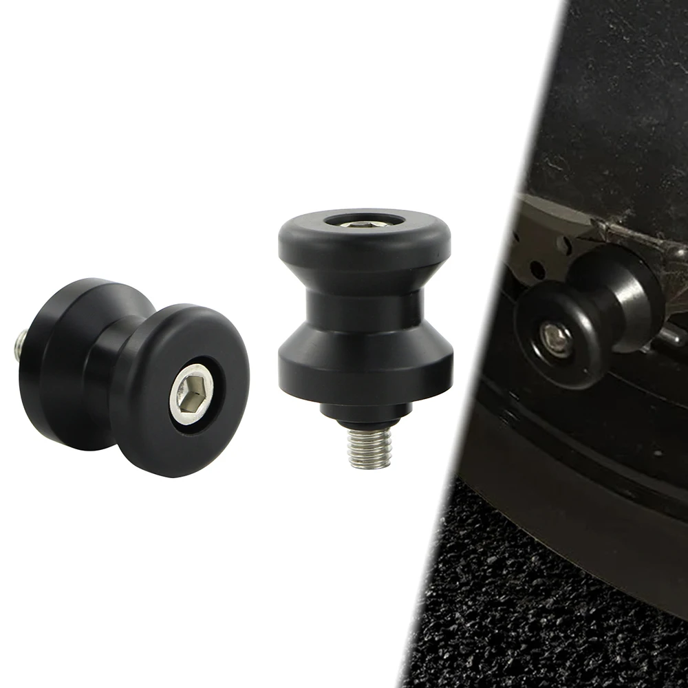 

For Honda Suzuki Yamaha BMW Ducati KTM Triumph M8 MotorcyM6 M8 POM Swing Arm Spools Sliders Stand Bobbins Plastic 6mm 8mm Black