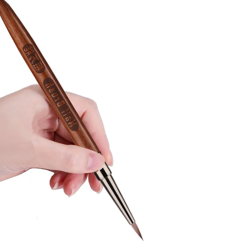 1/4PCS Nail Art Brush Triangular Spatula Drawing Painting Line Pen Liner Gradient Flat Round Metal French Manicure Tools
