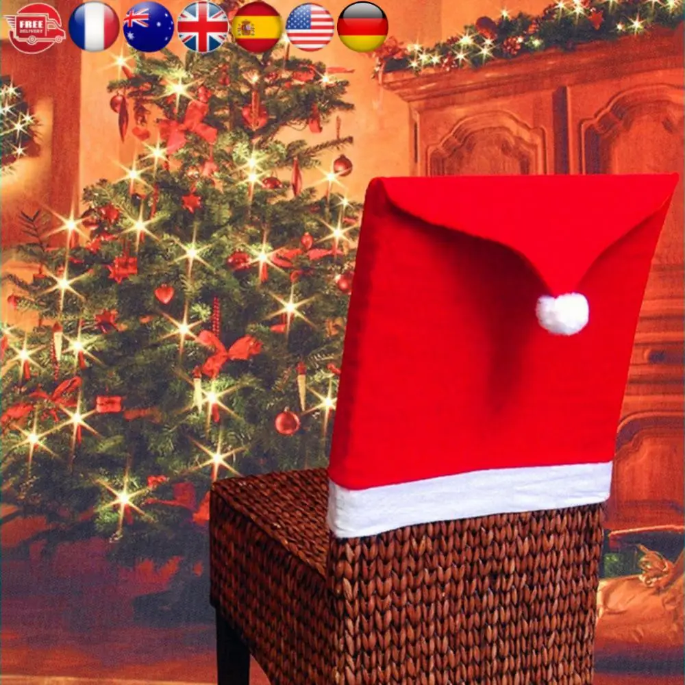 Christmas Chair Protector Cover Decorative Dining Chair Decor Cover Festival Favor Home Party Dinner Table Art Case