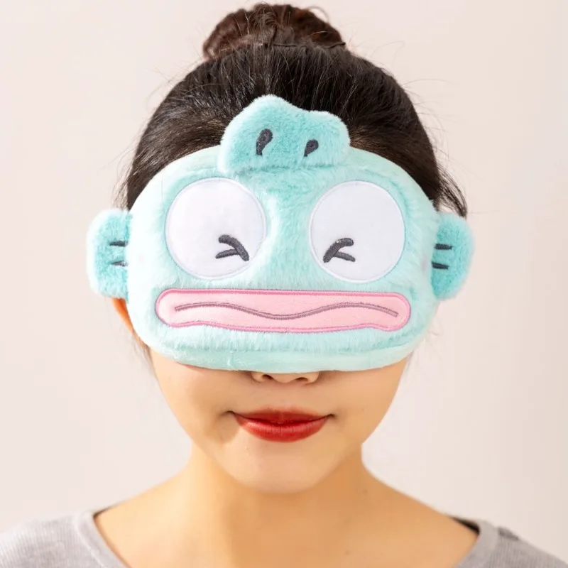 Miniso Cute Sleeping Eye Mask Cartoon Travel Blackout Eye Mask Student Girl Relieves  Fatigue Plush Breathable Mask