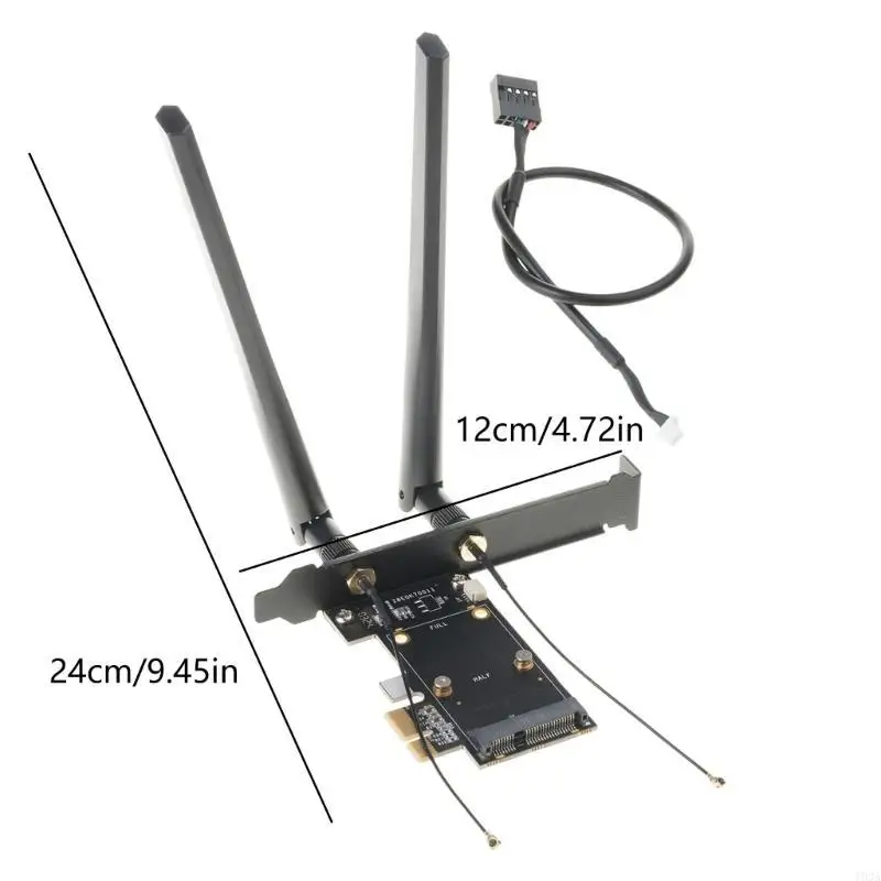 Mini PCI-EXPRESS TO PCIE Converter 2 Antenna Desktop No Сетевой карты 193A