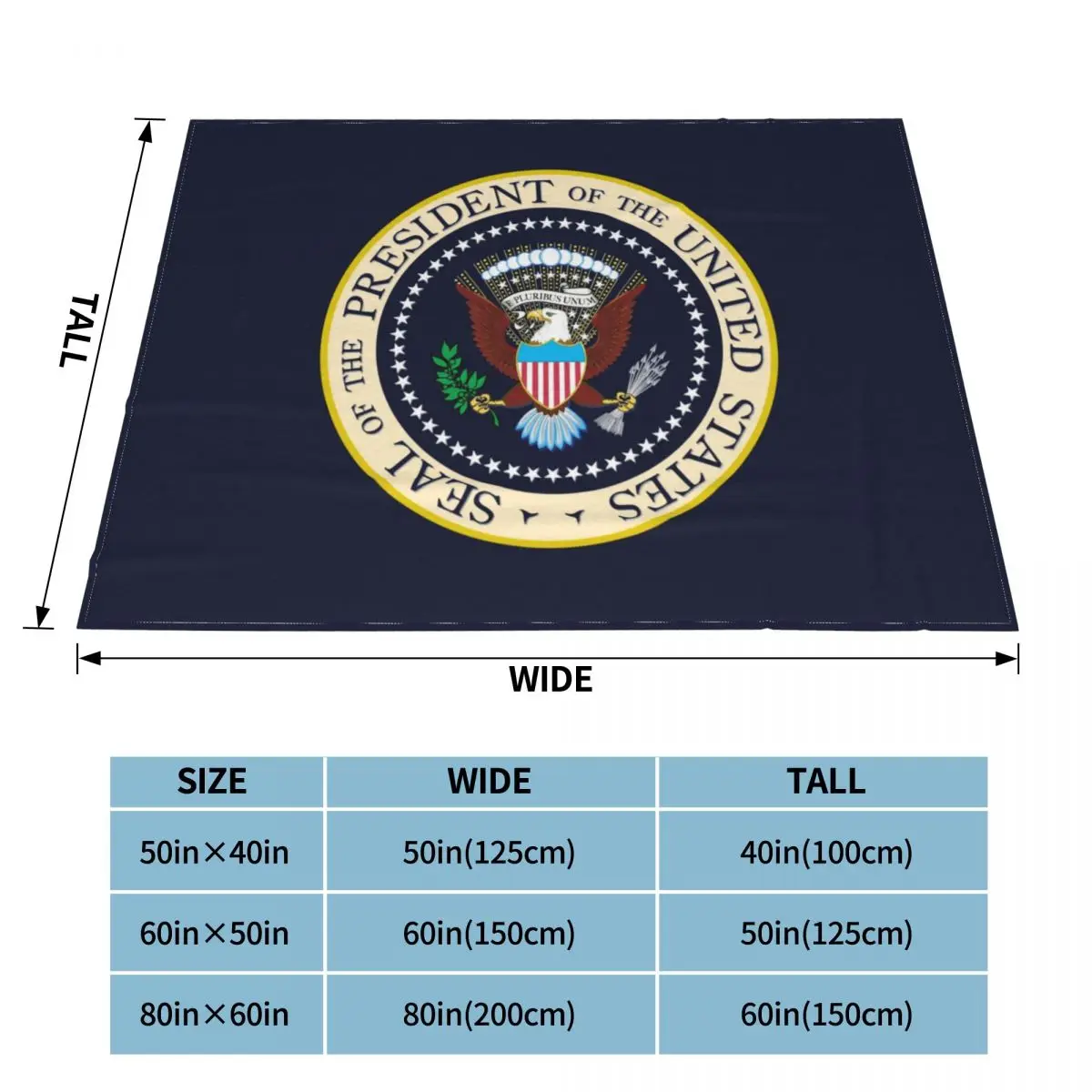 USA President Seal Blanket President Election Vote Donald Trump Wool Throw Blankets Airplane Travel Ultra-Soft Warm Bedspreads