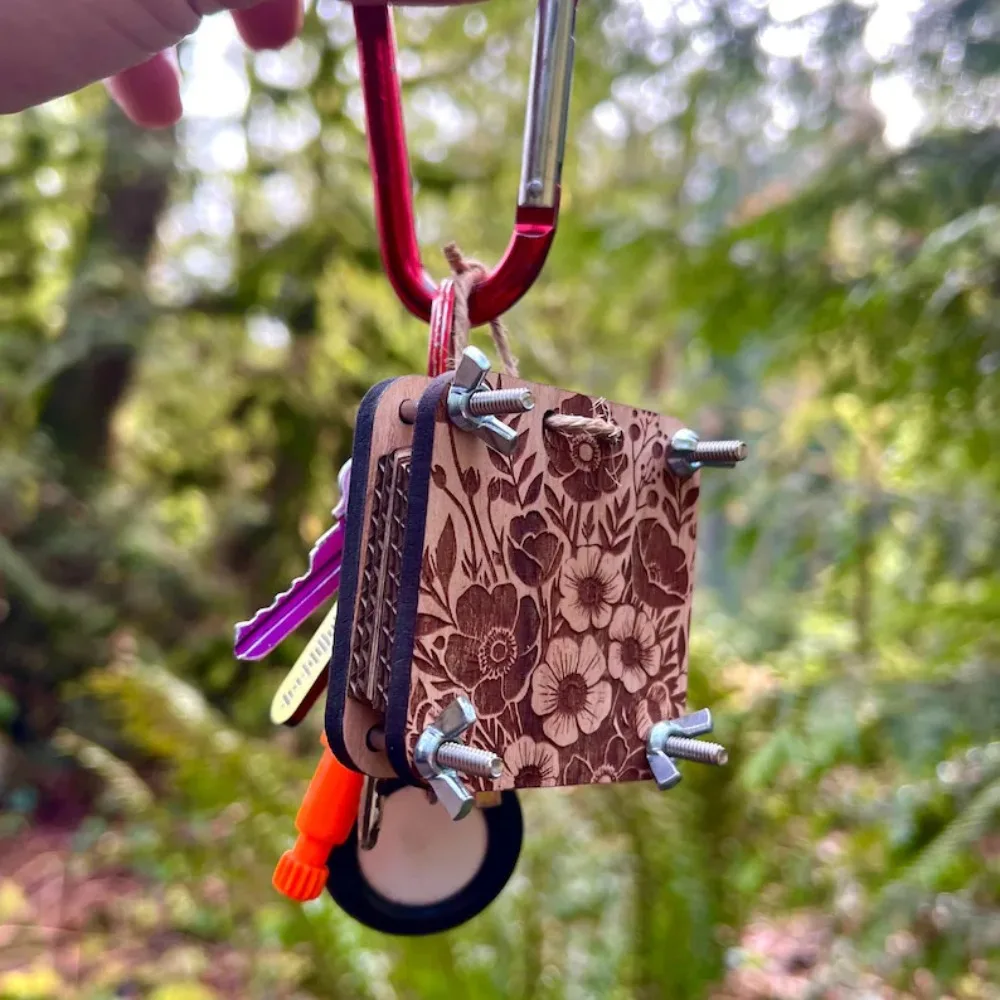 Wooden Pocket Flower Press Creative Portable Plant Specimen Press Keychain Bag Pendant Press Flower Tool Making Dried Flower