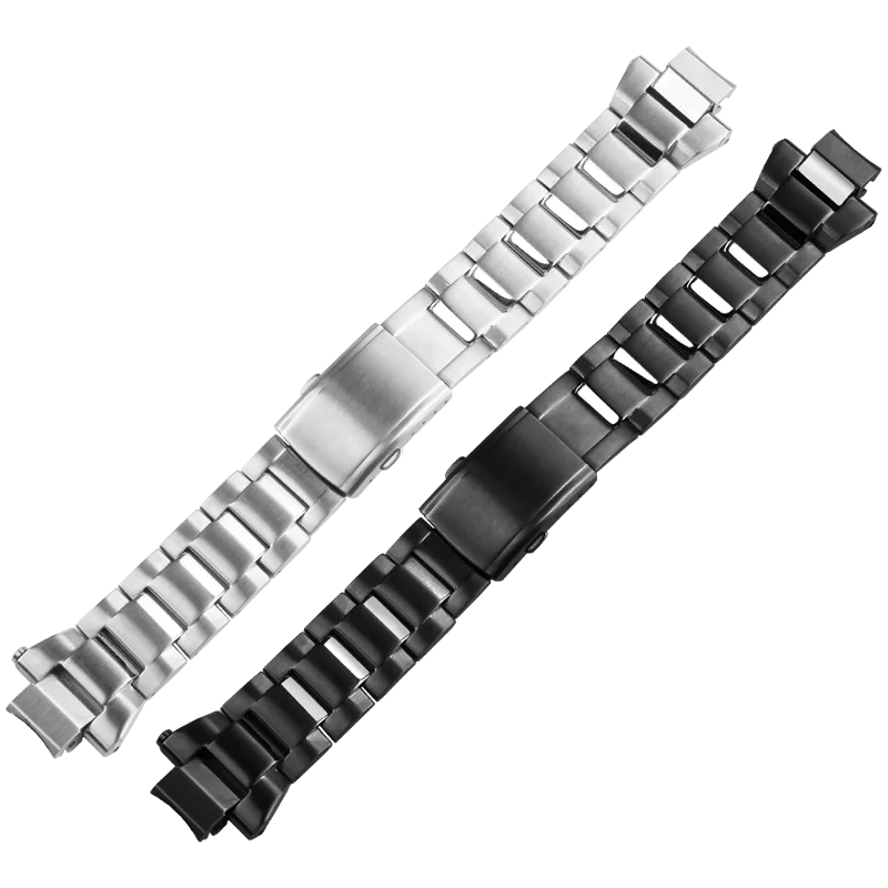 Imagem -06 - Pulseira de Metal Modificado para Homens Prata e Preto Banda Acessório para Casio G-steel Mtg-b3000 Aço Inoxidável