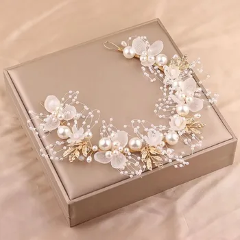 Cute Princess Crown Headwear Flower Wreath Headband For Kids Bride Bridesmaid Wedding…