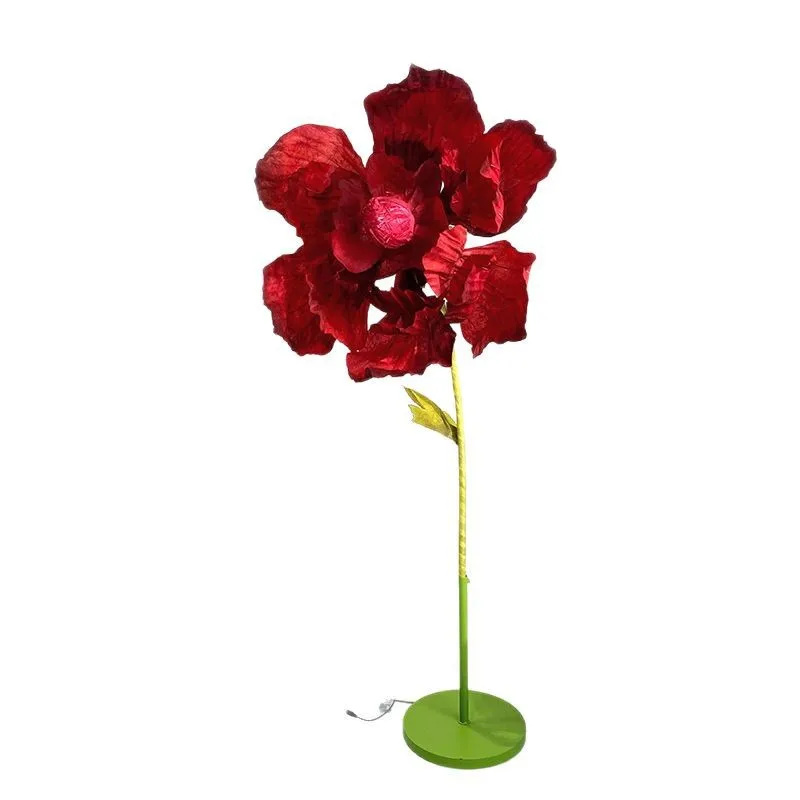 

Large mechanical opening and closing simulation flower large lily wedding arrangement props shopping mall window background