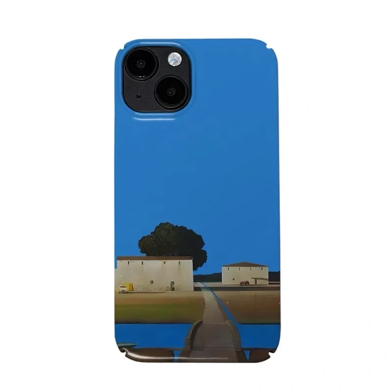 

Ins Blue Dream Cabin Forest Case for IPHONE 17 16 ProMax 15 14 Plus 13 12 MINI 11 PRO 16Plus XR XS MAX SE Acrylic Phone Cover