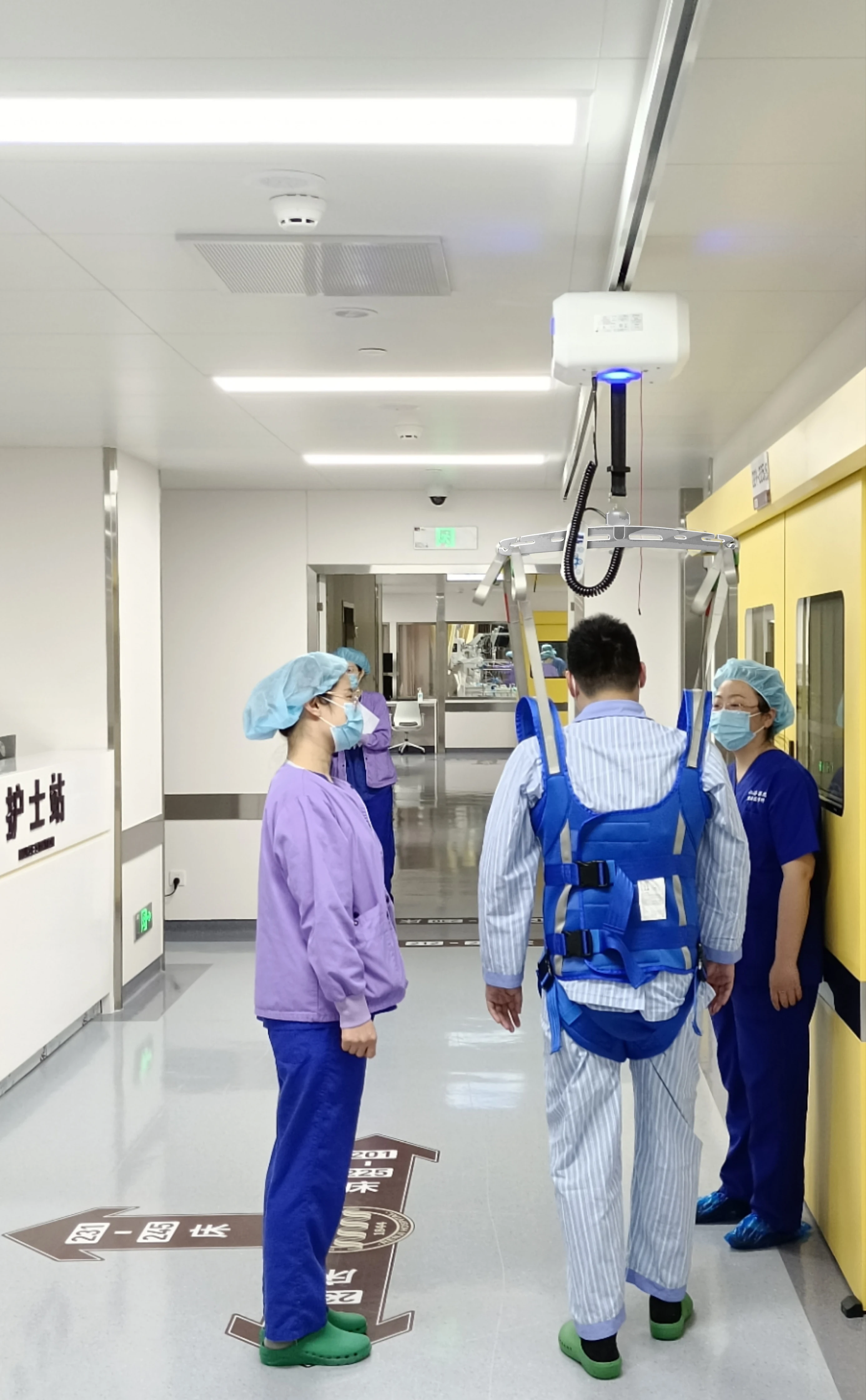 Coolfull Metal Handicap Crane System Ceiling Hoist Lift Solution for Patient Transfer Disabled Physical Therapy Equipment