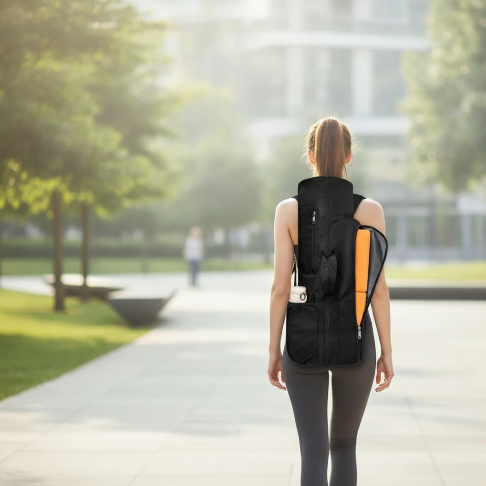 Stretching Backpack with Bottle Pocket Spacious Fitness Gear Backpack Stretching Bag Multi-Functional Pilates Equipment Bag