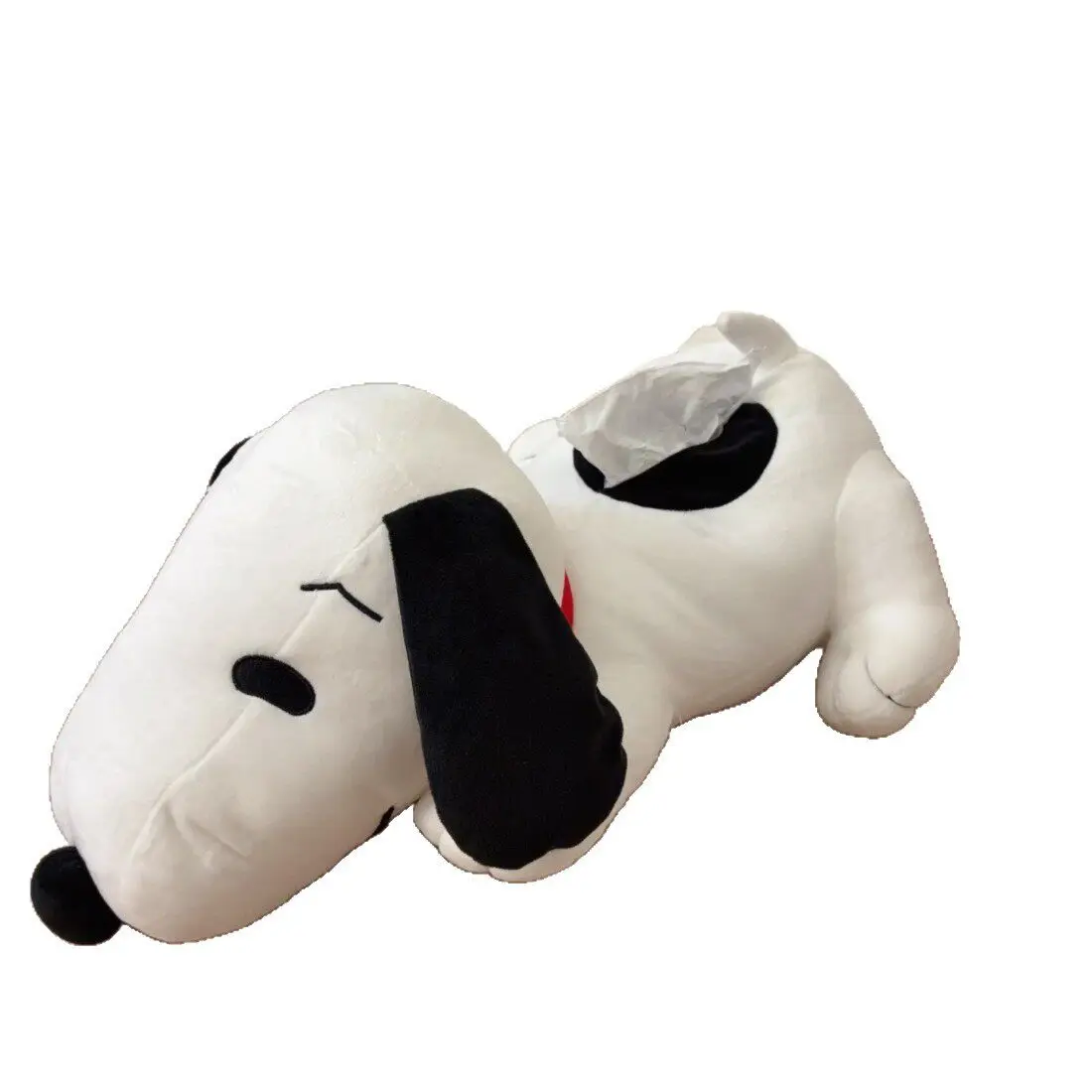 Anime Plush Snoopy Toy Tissue Holder Cartoon Black and White Dog Tissue Cover Paper Holder Napkin Box Paper Storage Box Home Dec
