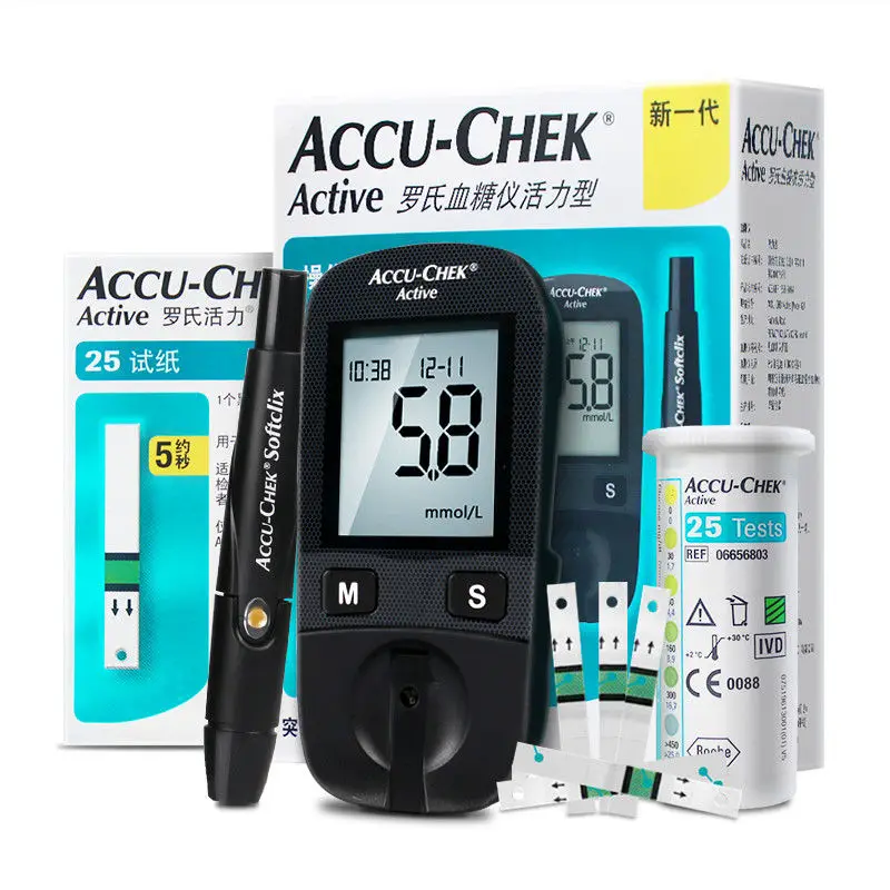 

Accu Chek Active Blood Glucose Meter Sugar Actieve Bloedsuiker Diabetic Tester Diabetes Glucosemeter Monitor Meting Teststrips!