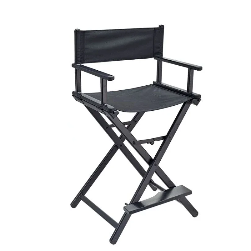 Fire Aluminum Alloy Folding Makeup Chair Stall Haircut Director Backrest Headrest Portable Outdoor Makeup Stool Recliner Chair