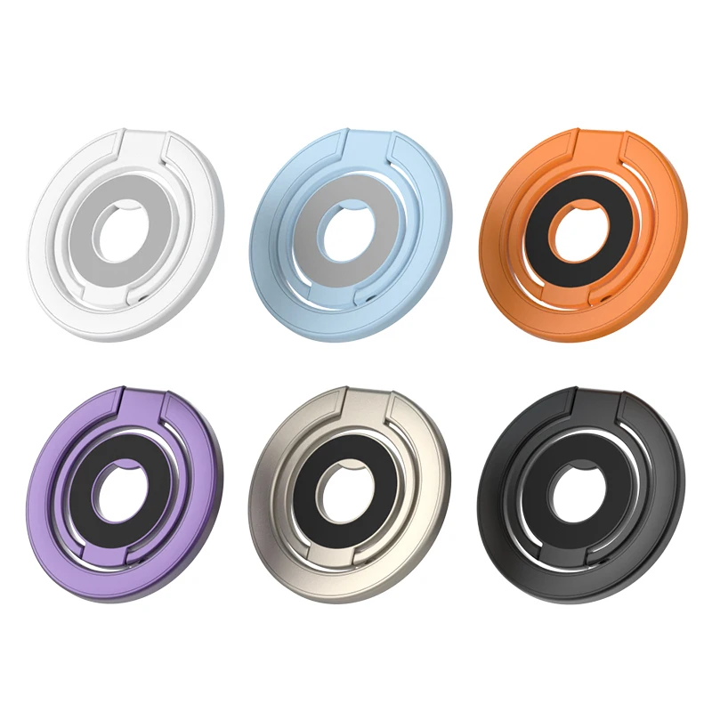 

Универсальный двусторонний магнитный кольцевой держатель для Magsafe 360° ° Поворотная сильная магнитная подставка, складной кронштейн для iPhone 17 16 Xiaomi