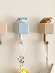 Cartoon Cat Decorative Wall Hook Adhesive Bedroom Door Hangers Keys Towel Umbrella Coat Holder Rack Bathroom Decoration Hook