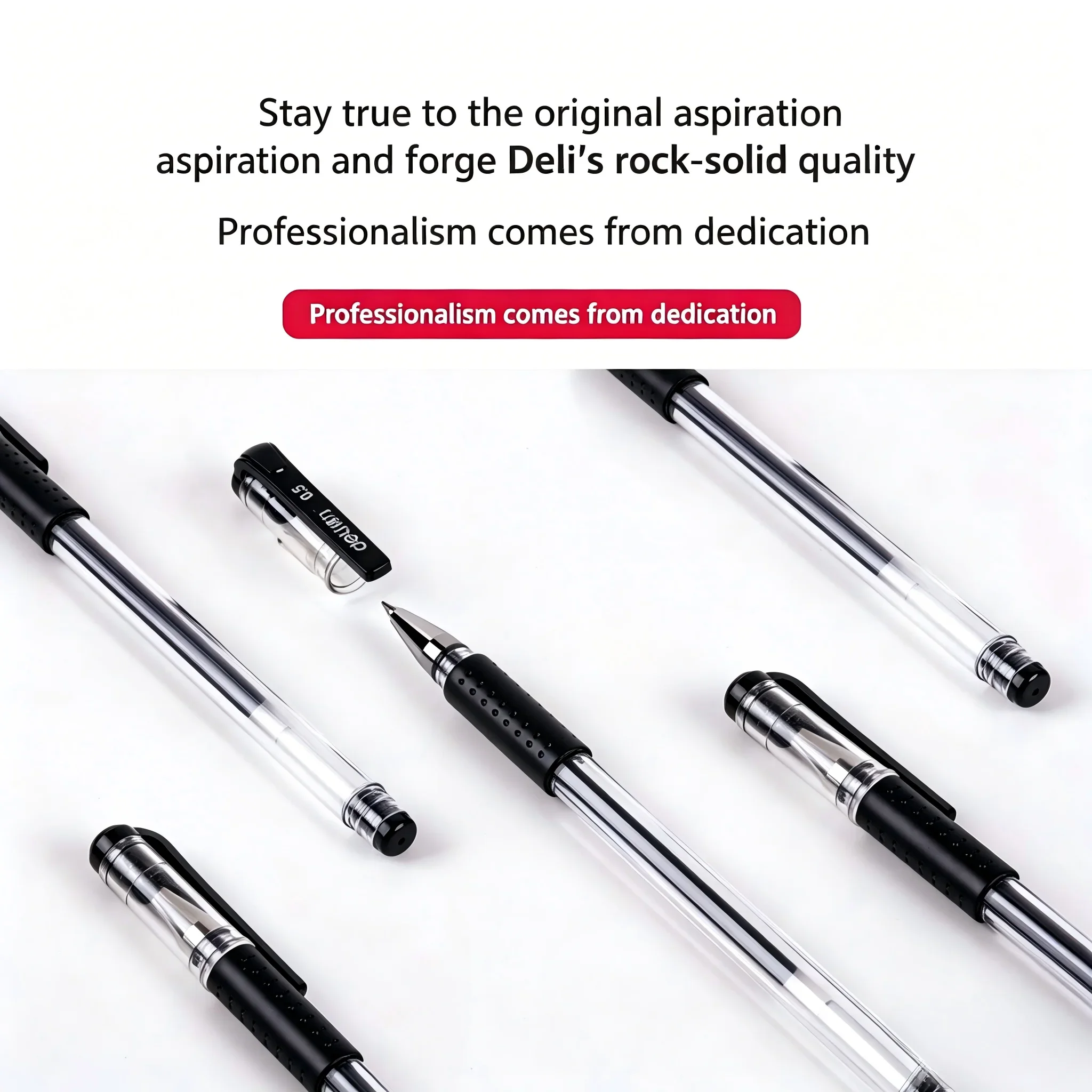 6619 3Pcs Black Gel Pen Set 0.5mm Bullet Tip Neutral Pen Business Office School Student Exam Writing Stationery Kit