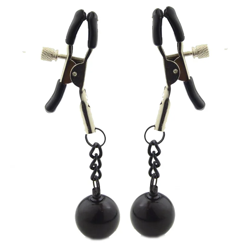 Adult Bdsm Nipple Clamps Metal Ball with Weights Adjustable Breast Clips Body Jewelry Adult Sex Toys for Women Couples Pleasure