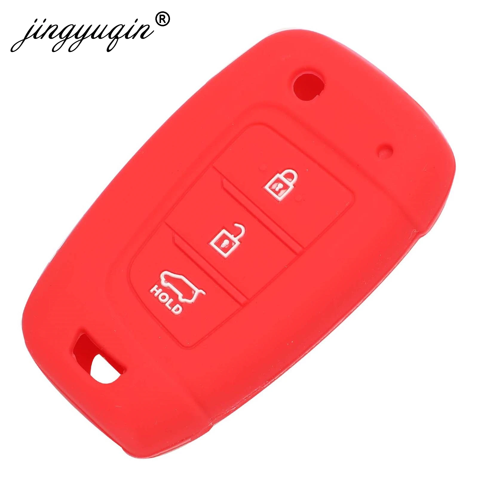 jingyuqin Car Flip Key Case Silicone for Hyundai Elantra Solaris 2016 2017 2018 3/4 Buttons Folding Remote Key Cover