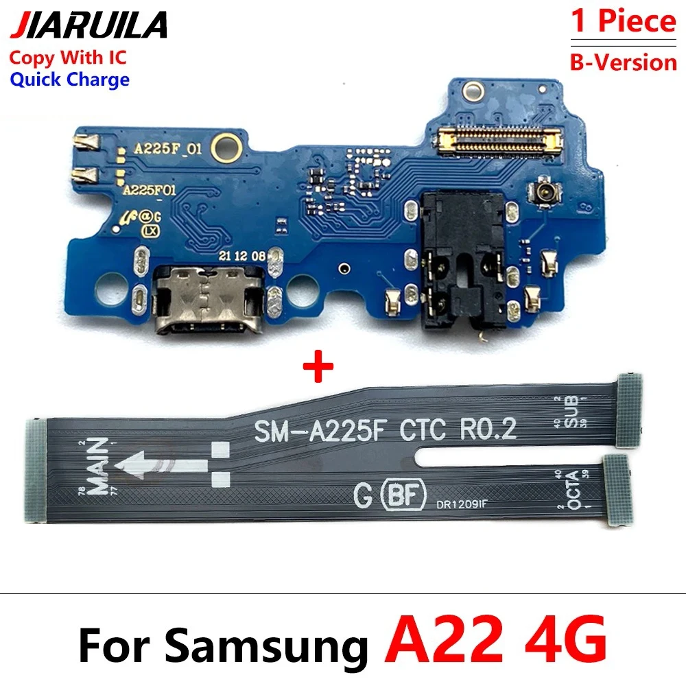 18Pcs, New USB Charging Port Dock Charger Connector Main Board Flex Cable For Samsung A22 A32 A52 A72 A33 A53 A24 A34 A54 4G 5G