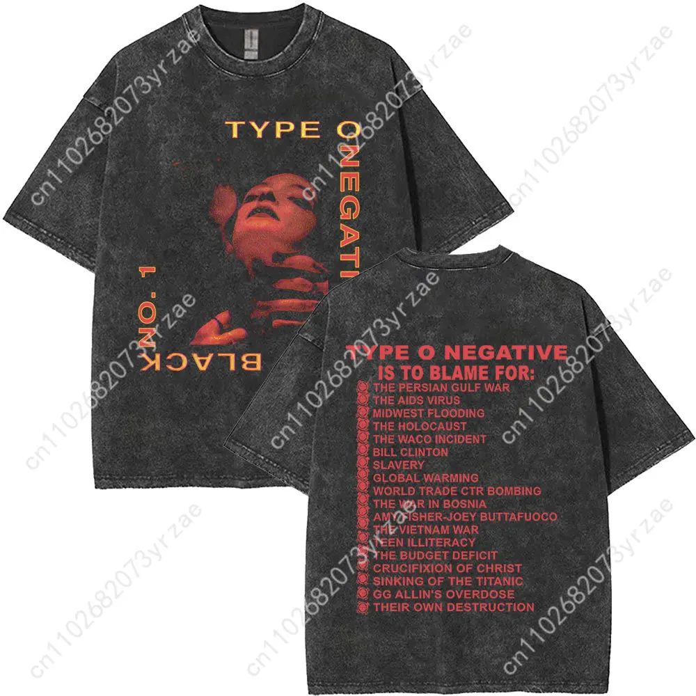 Bloody Kisses Retro Wash Tshirt Man Woman High Quality Vintage T Shirt Cotton Short Sleeves Fashion T-shirt Soft Breathable Tops