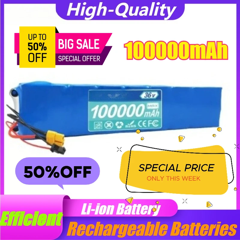 

36v 100ah 10S3p 18650 Lithium Akku 20a Bms for Xiaomi Mijia M365 Pro El Rechargeable Batteries