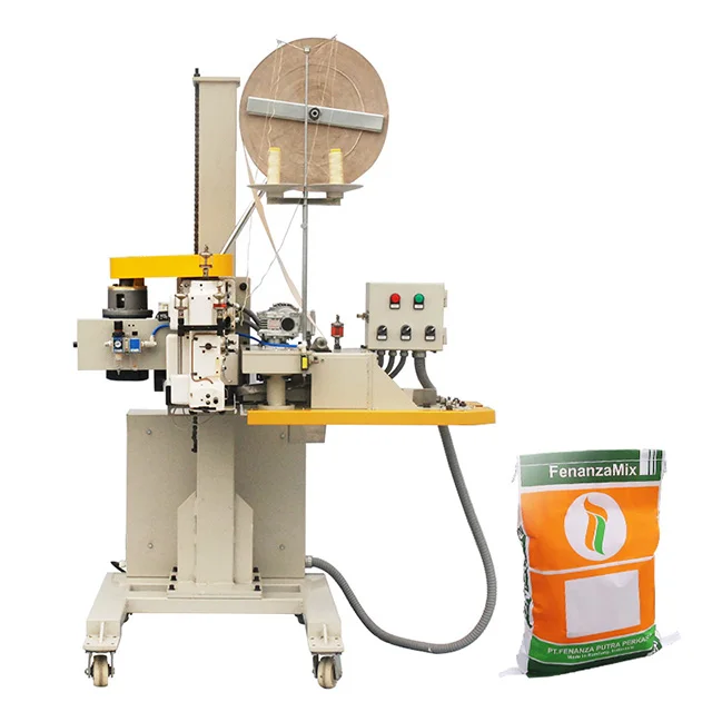 FBS-10 Hualian Industrial Automatic Rice Heavy Jumbo Bag Closer Sealer Edge-Binding Stitching Sewing Packaging Machine