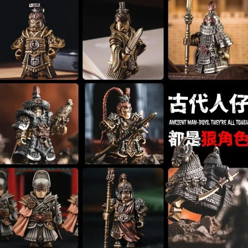 Ancient soldier general tough guy figure; exquisite metal doll figure; Crusader knight model; MOC building blocks; magnetic deta