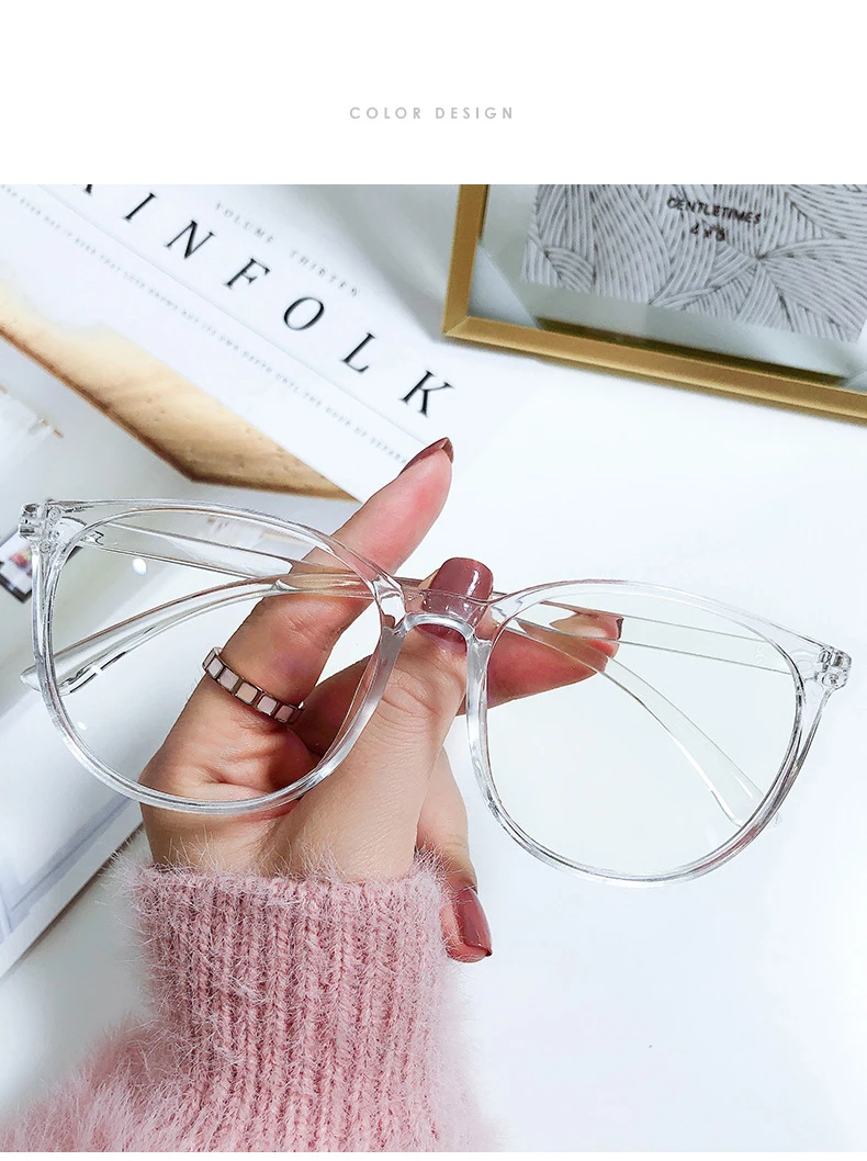 Neue Lesebrille mit großem Rahmen, Anti-Blaulicht-Brillengestell, frischer und einfacher Stil – Detail 7