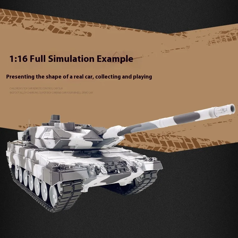 Henglong Kubing Ke 3889-1 Simulação Alemão Leopardo Ii A6 Tanque de Batalha Principal Controle Remoto Off Road Tanque Militar Brinquedo Modelo