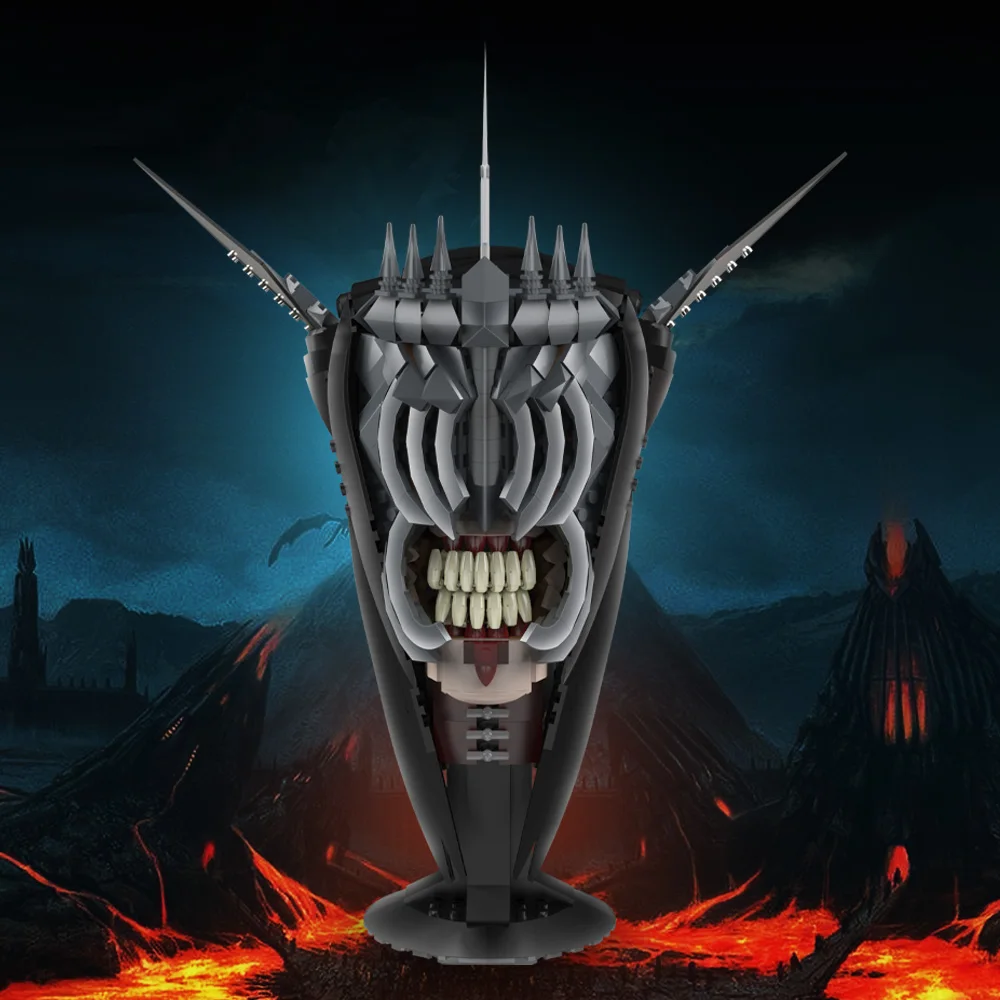 

Moc- 139487 Модель кирпичей, наборы строительных блоков «Рот Саурона», креативный дизайн, игрушки «сделай сам», украшения, коллекционные подарки, 674 шт.