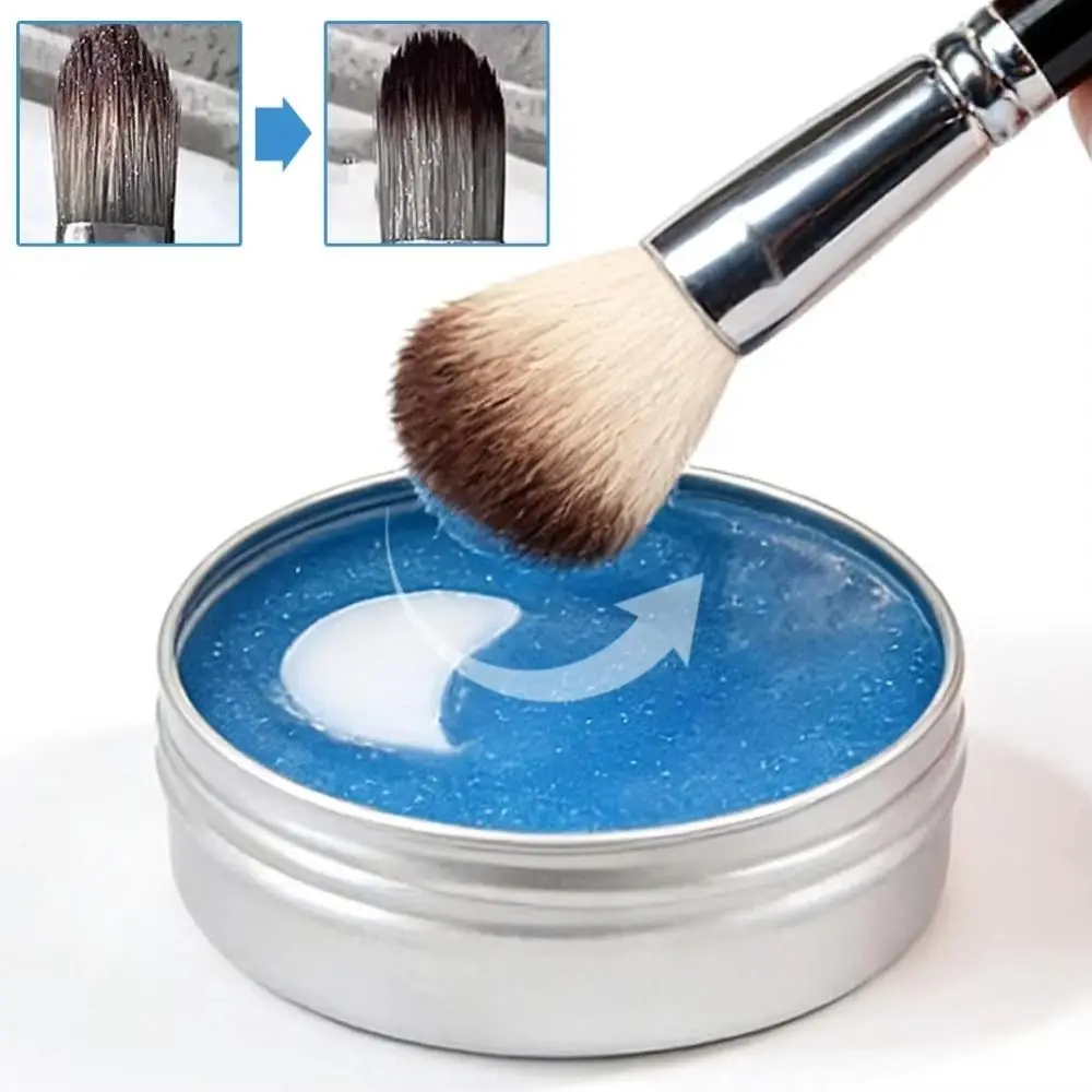 with Silicone Mat Makeup Brush Cleaner Soap Deeply Cleans Waterproof Washing Soap Cosmetic Cleaner for Makeup Brushes & Sponges