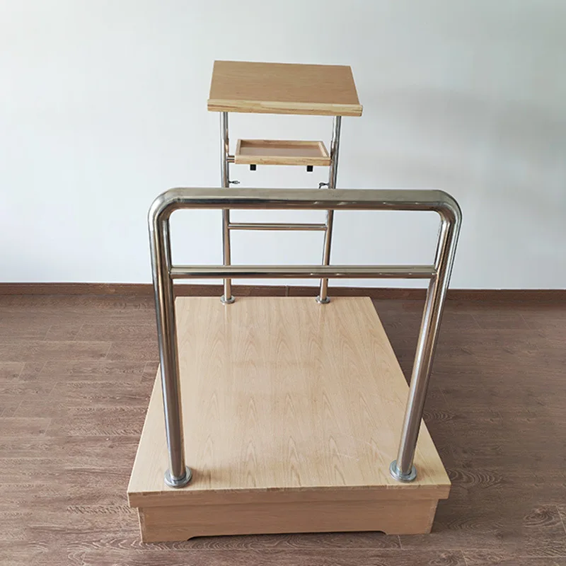 The school music choir conductor's podium is pure solid wood