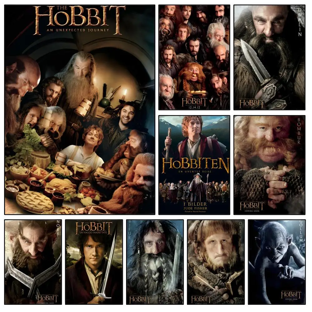 Póster de la película The H-Hobbit Bilbo Baggins, decoración de pared moderna impermeable HD, decoración de pared para dormitorio, sala de estar, dormitorio, oficina
