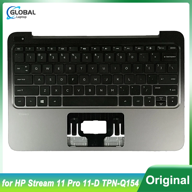 

Original New Keyboard for HP Stream 11 Pro 11-D TPN-Q154 Laptop Palmrest Upper Top Cover Case Replacement English 800058-001