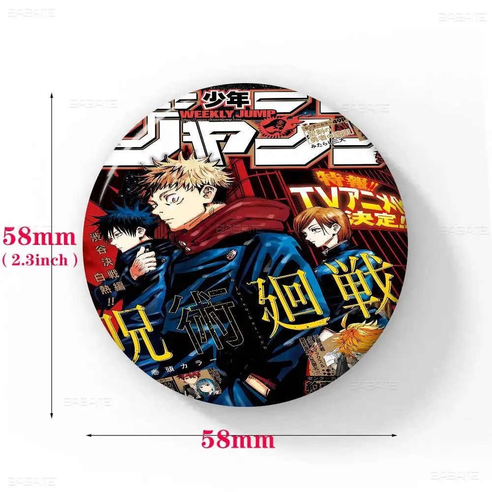 J-Jujutsu K-Kaisen أنيمي جديد دبابيس لينة زر دبوس مضحك سخيف Gnarpy على لوح التزلج ميمي شارة ألعاب جمع الهدايا #6