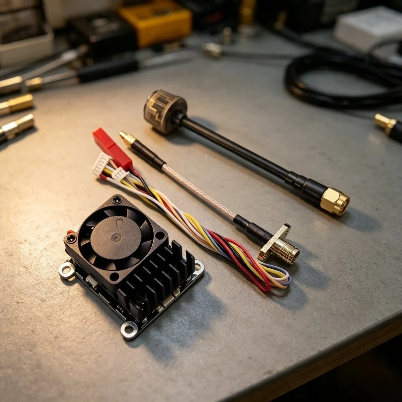 5.8GHz 2W/1.6W Analog Video Transmitter Module for FPV Drone Long Range VTX Tower