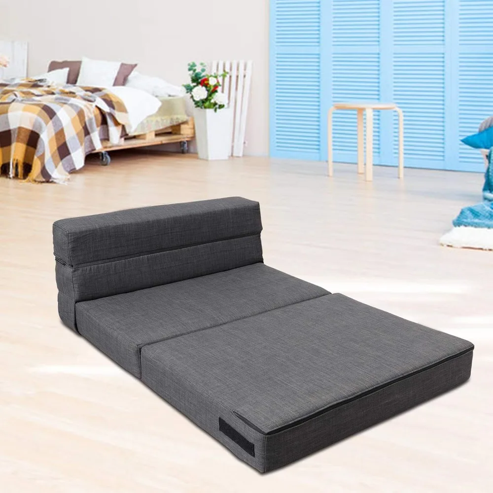 Pull-out sofa bed Memory foam with pillows Futon sofa Bed and chair Guest bed, pull-out sofa Washable cover Double size