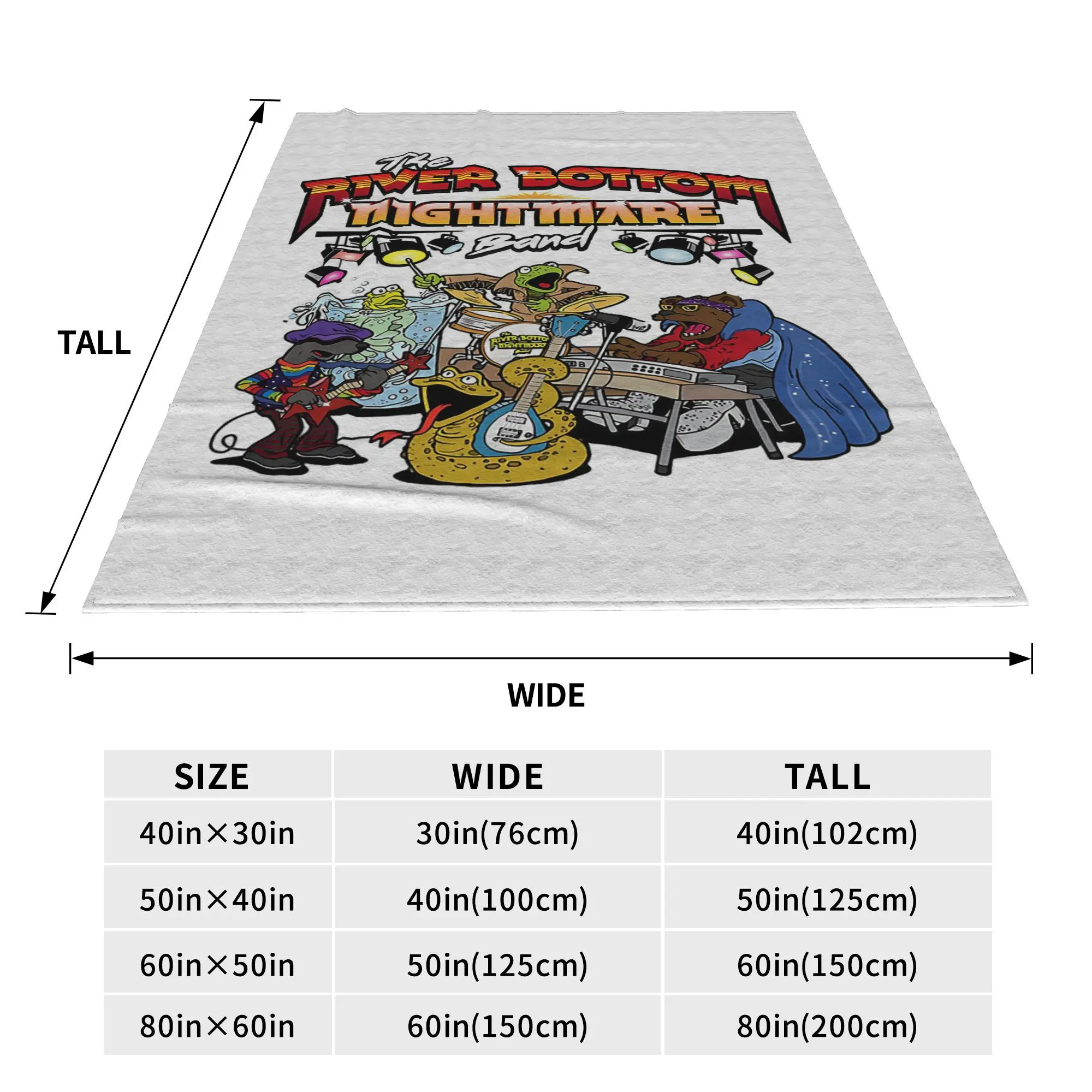 The River Bot.tom Night.mare الفرقة البطانيات خفيفة الوزن الصوف أريكة رمي بطانية للمنزل غرفة نوم مكتب يلقي المفرش لحاف #2