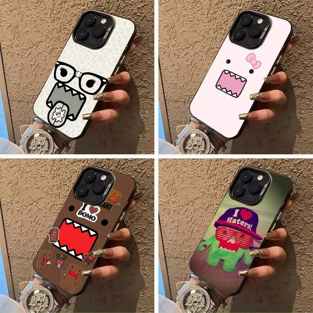 

C-Cute Domo-kun Phone Case For IPhone17 16 11 12 13 14 15 16 Pro Max Plus Cover Colored Silver Funda Bumber