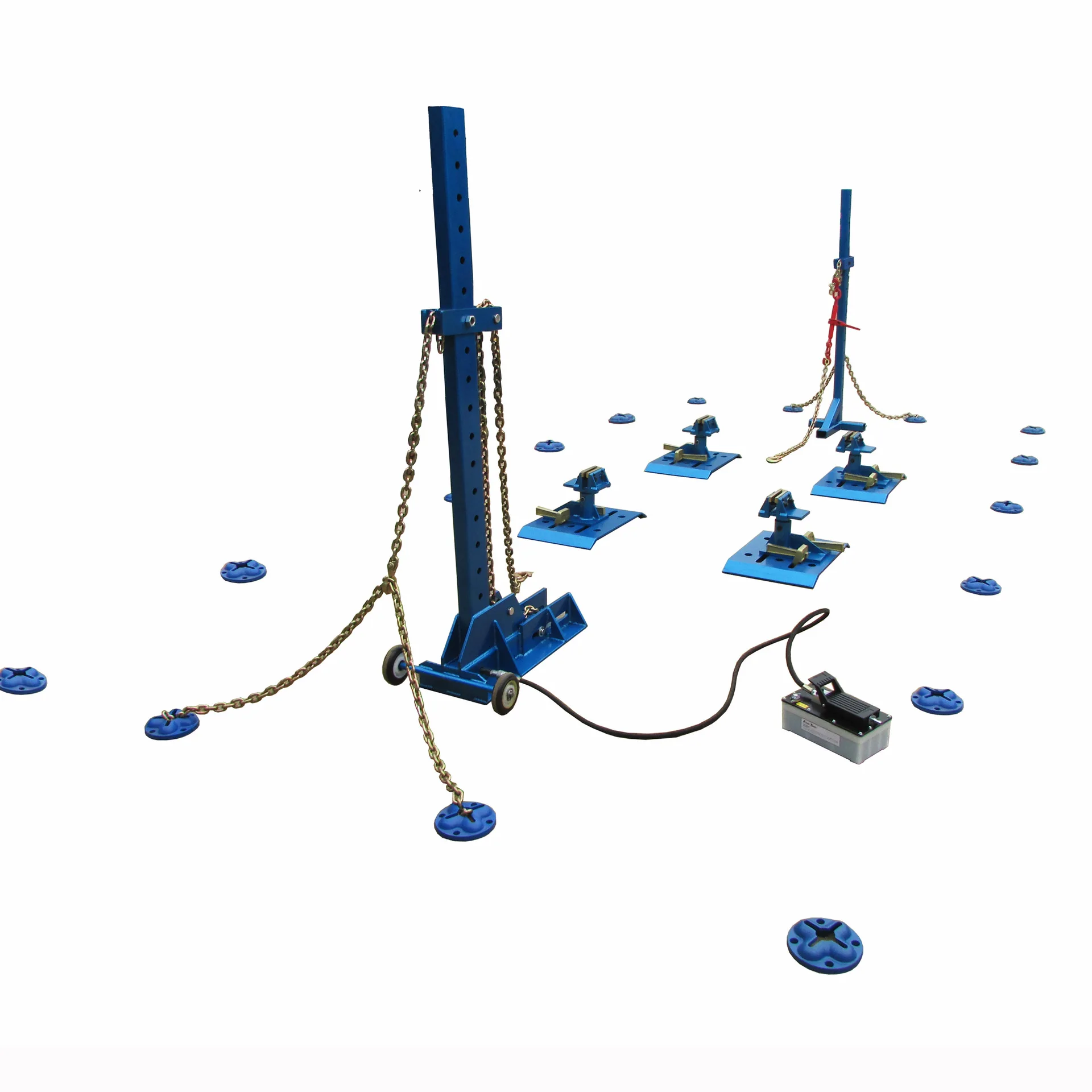 Automotive Sheet Metal Repair Floor Bagua System, Body Pulling Post for Professional Sheet Metal Correction Workshops